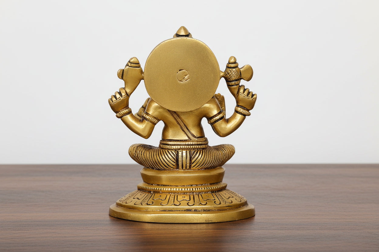 Brass Ganesh Idol – Lord Ganesha Statue for Home Temple, Auspicious Décor & Spiritual Gift