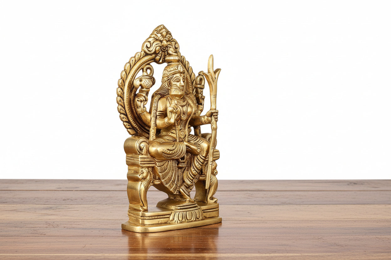 A Brass big size Rajeshwari Statue represents Goddess Rajarajeshwari (Tripura Sundari/Lalitha Devi)