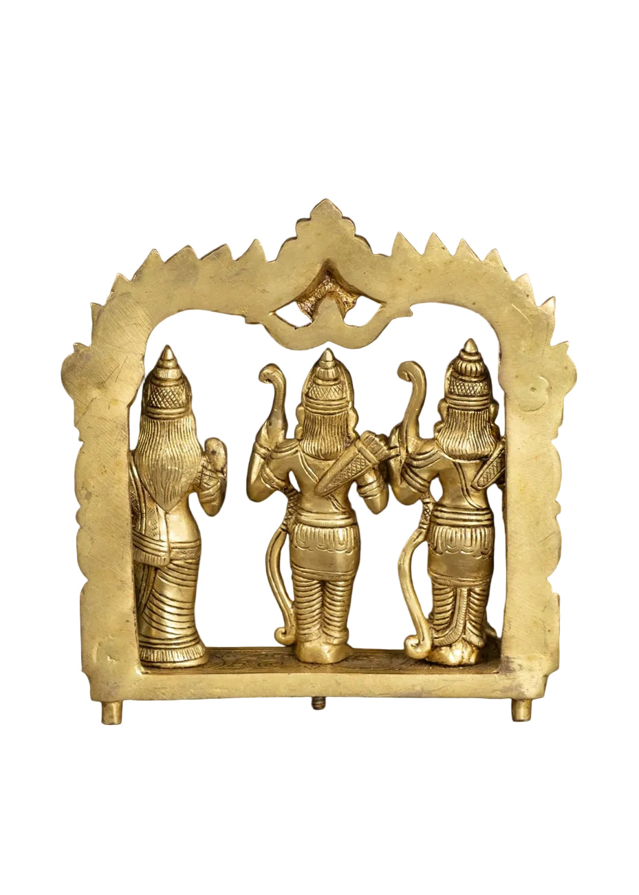 Brass Ram Darbar Idol – Lord Ram, Sita, Lakshman & Hanuman – Divine Blessings, Protection & Spiritual Decor