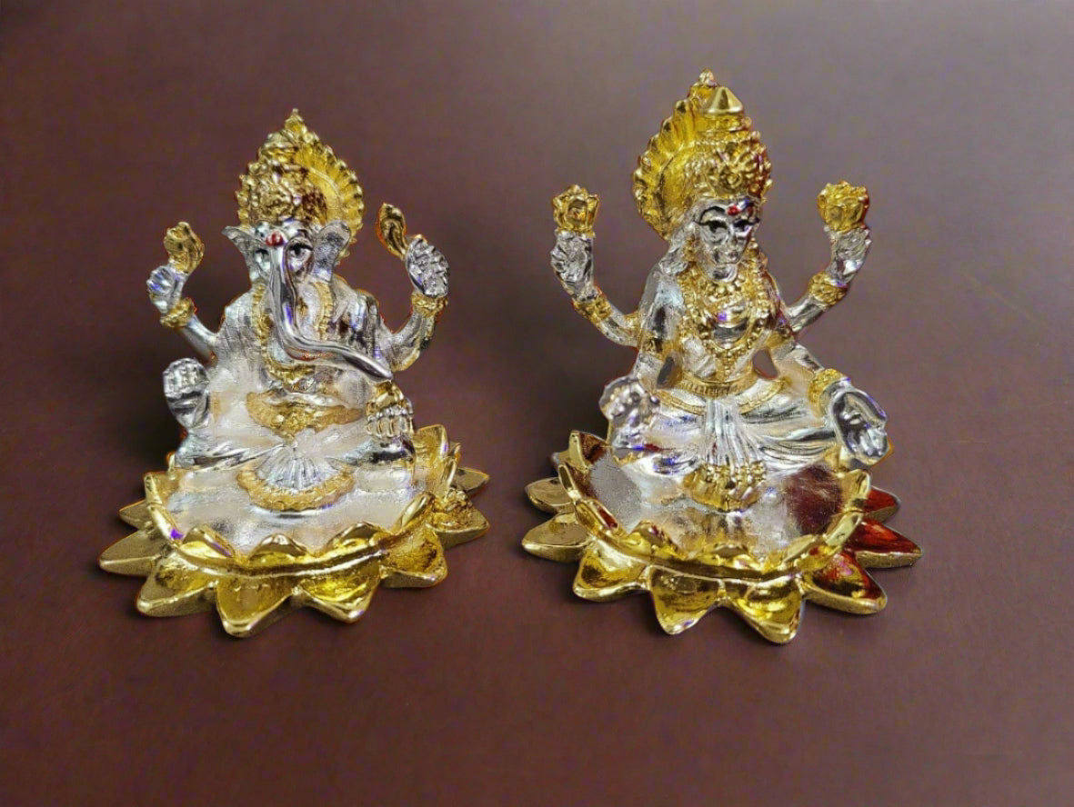 resin set of lakshmi ganesh idol for pooja/ home décor/ gift item