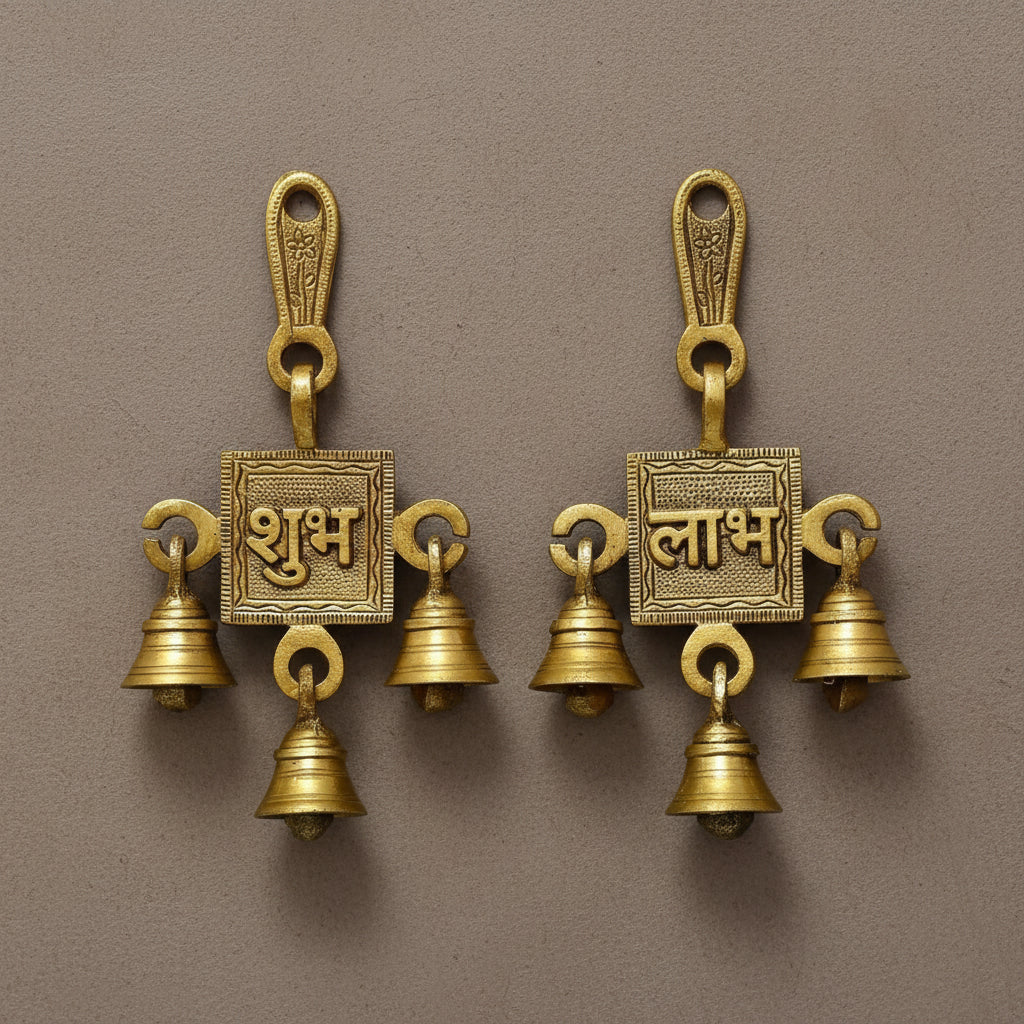 Brass Shubh Labh Wall Hanging – Auspicious Home & Temple Décor