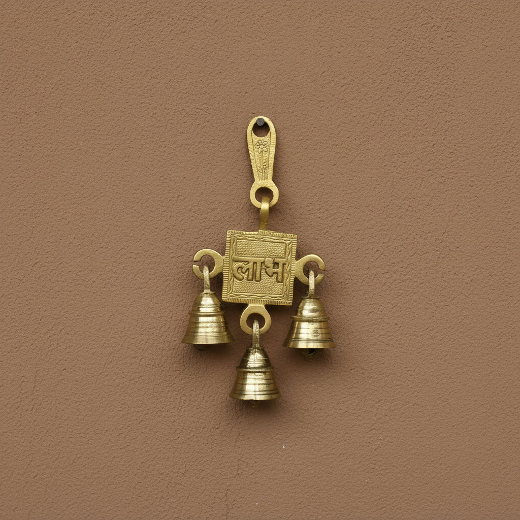 Brass Shubh Labh Wall Hanging – Auspicious Home & Temple Décor