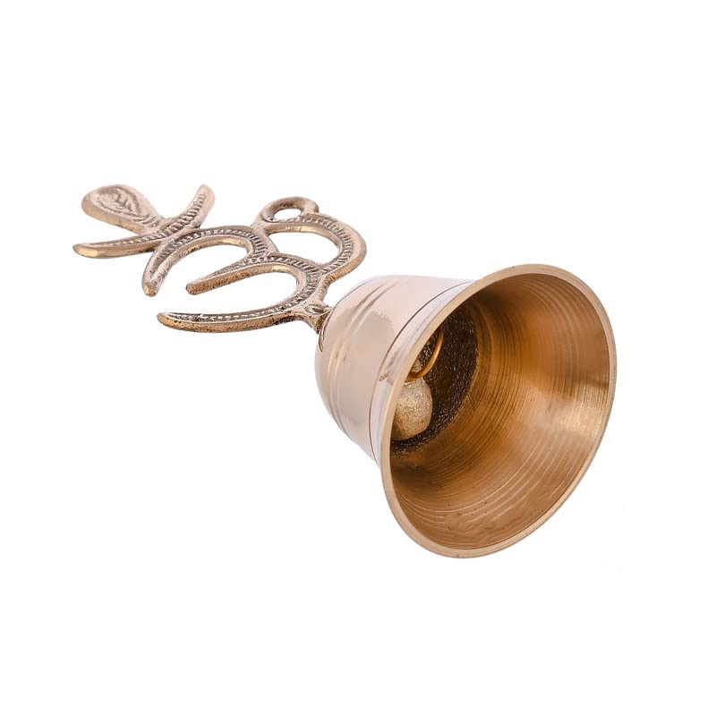 Brass Om Bell – Sacred Pooja Accessory for Temple & Home Décor