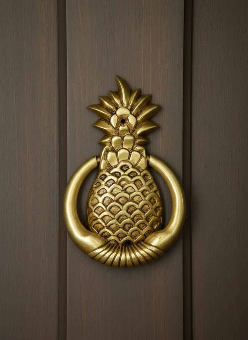 Brass Pineapple Door Knocker – Antique Finish