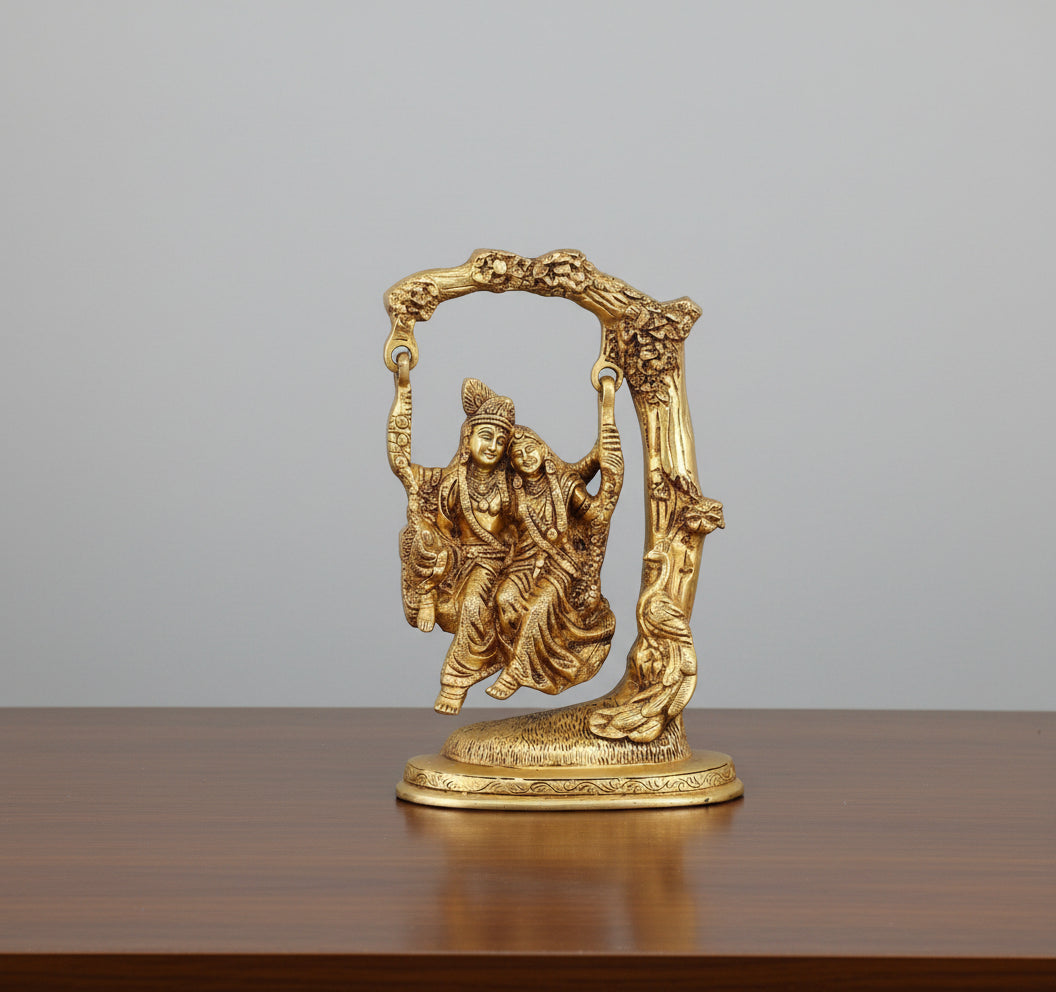 Brass Radha Krishna Jhula Swing – Sacred Home Décor Idol