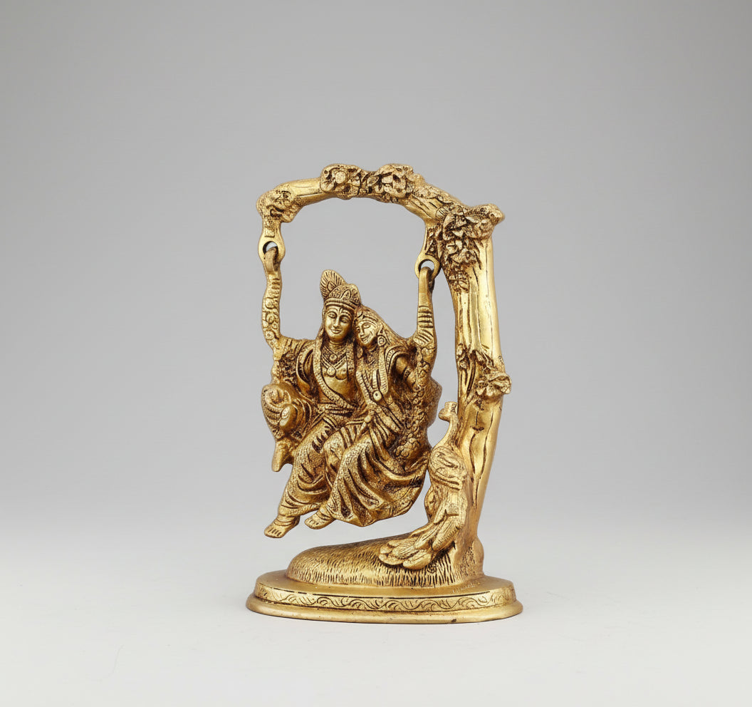 Brass Radha Krishna Jhula Swing – Sacred Home Décor Idol