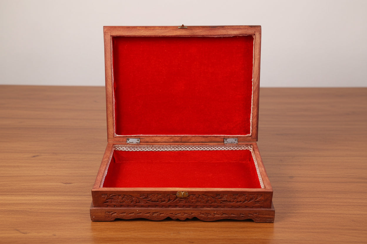 Sheesham Wooden Carving Rehal Box Holy Book for Reading Quran, Geeta, Guru Granth Sahib, Bible