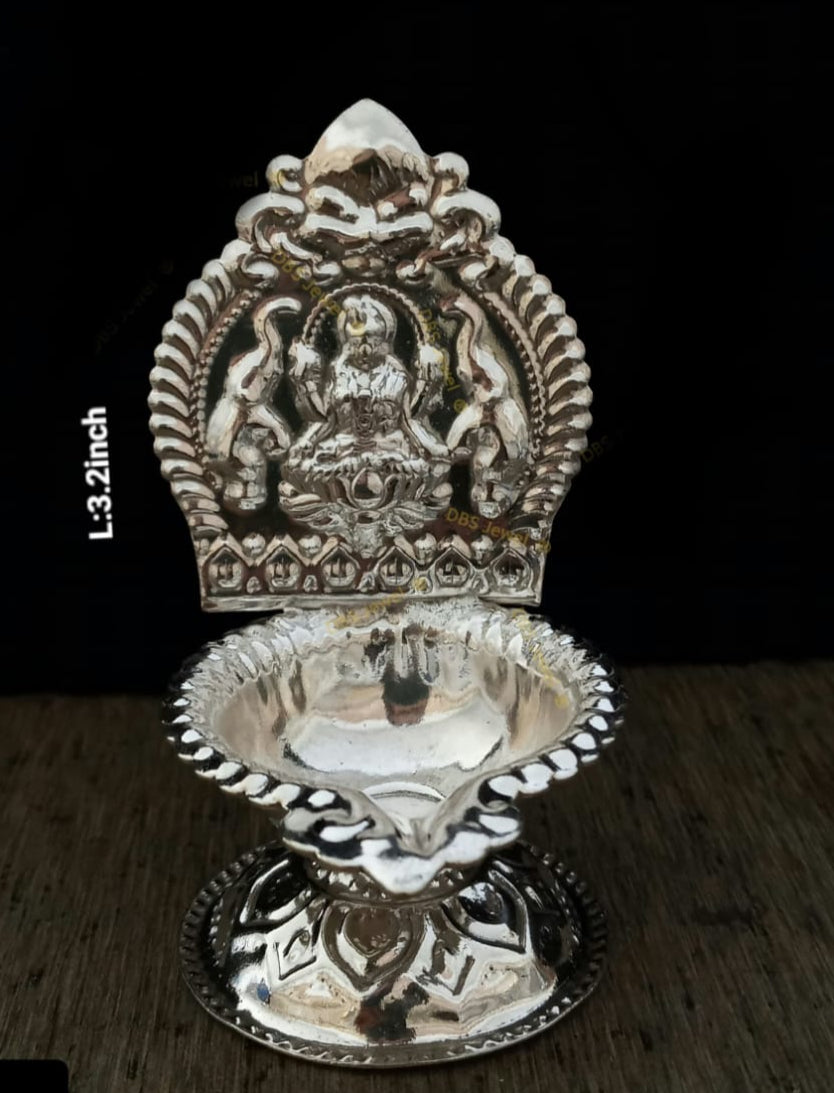 Silver Plated Laxmi Diya Set of 12 Pieces for Festival/ Diwali Pooja/ give Away Gifts