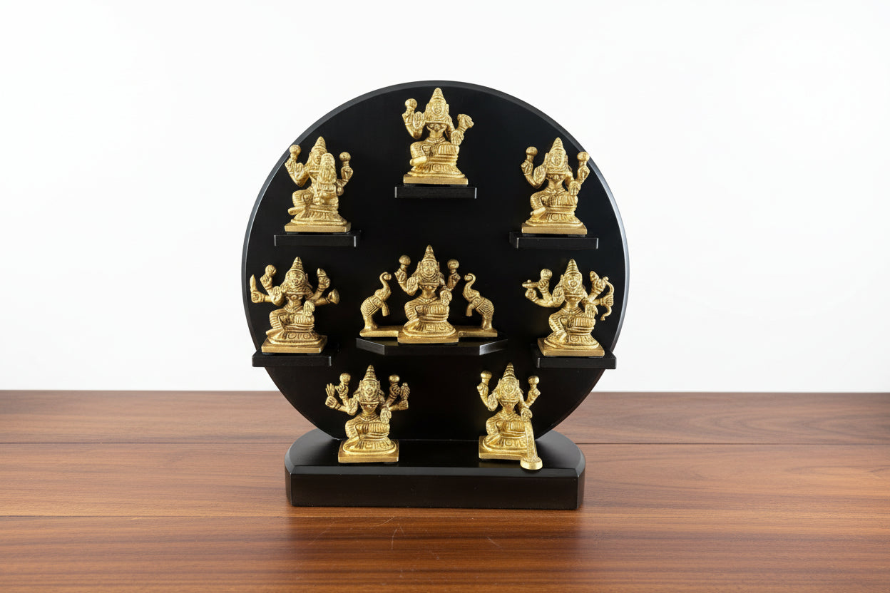 Brass Ashta Lakshmi Statue – 30 CM  Eight Forms of Goddess Lakshmi for Home Décor