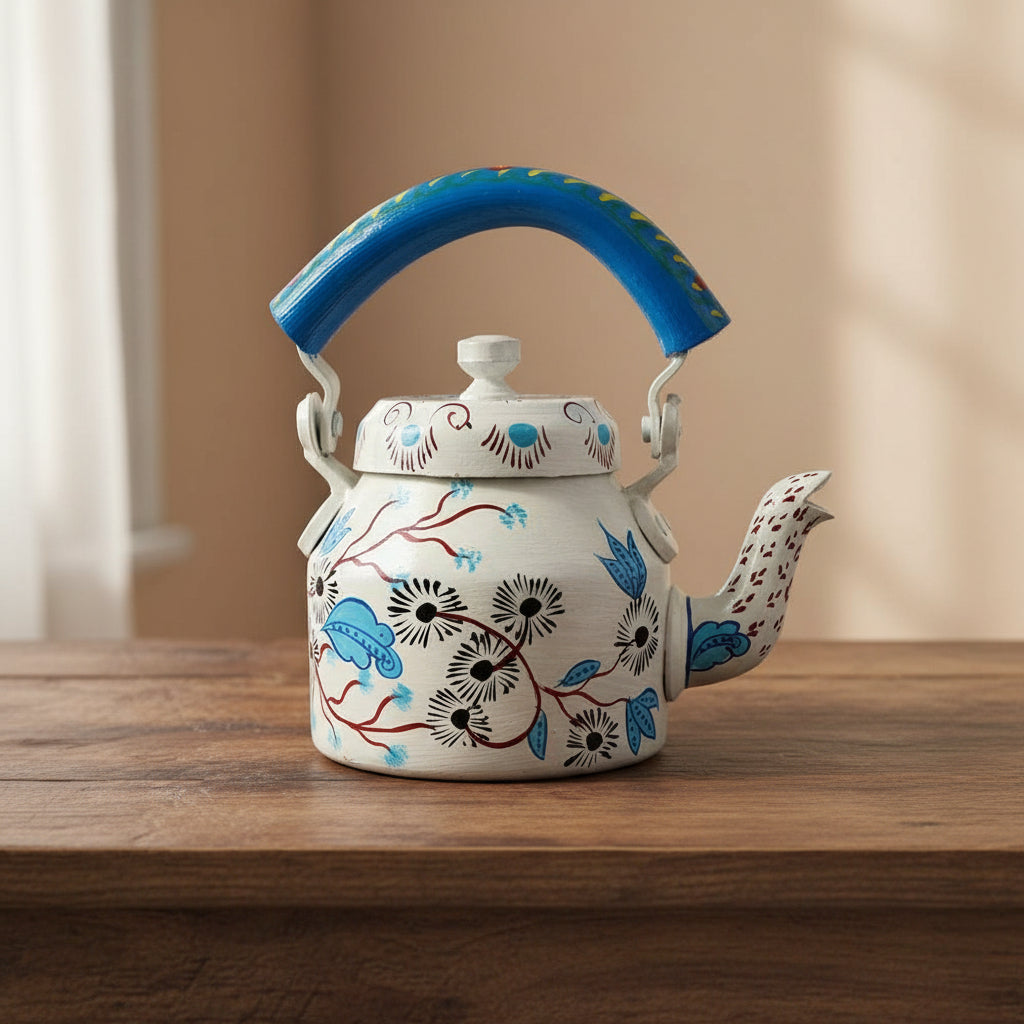 A BEAUTIFUL HANDMADE COLORFUL KETTLE