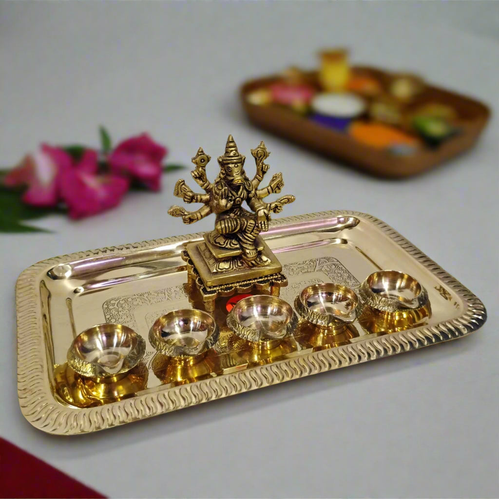 brass Ashada Navrathri/ Varahi Panchami Deepam Pooja set