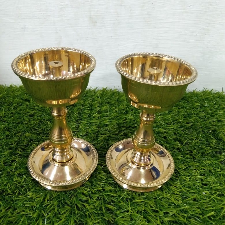 brass set of 2 diya for housewarming gift/ diwali