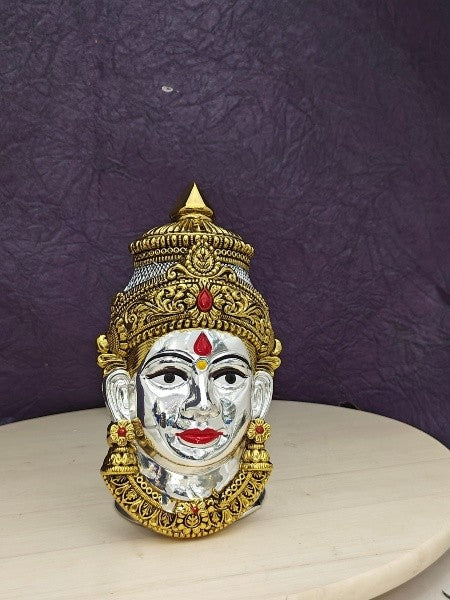 german silver lakshmi face for vara lakshmi pooja/ diwali/ housewarming