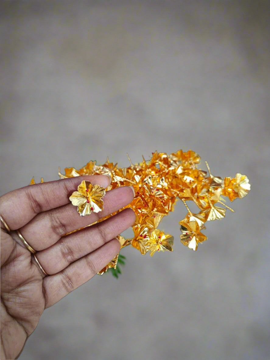 german silver golden flower pooja flowers set of 108 flowers for pooja