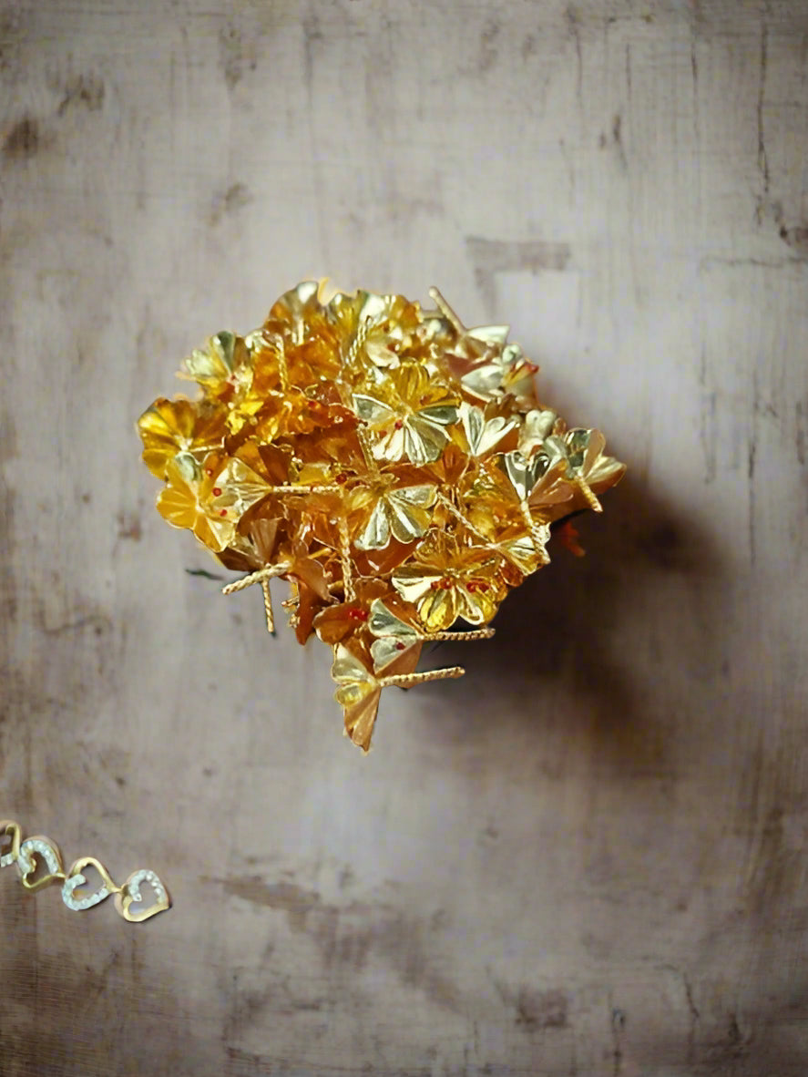 german silver golden flower pooja flowers set of 108 flowers for pooja