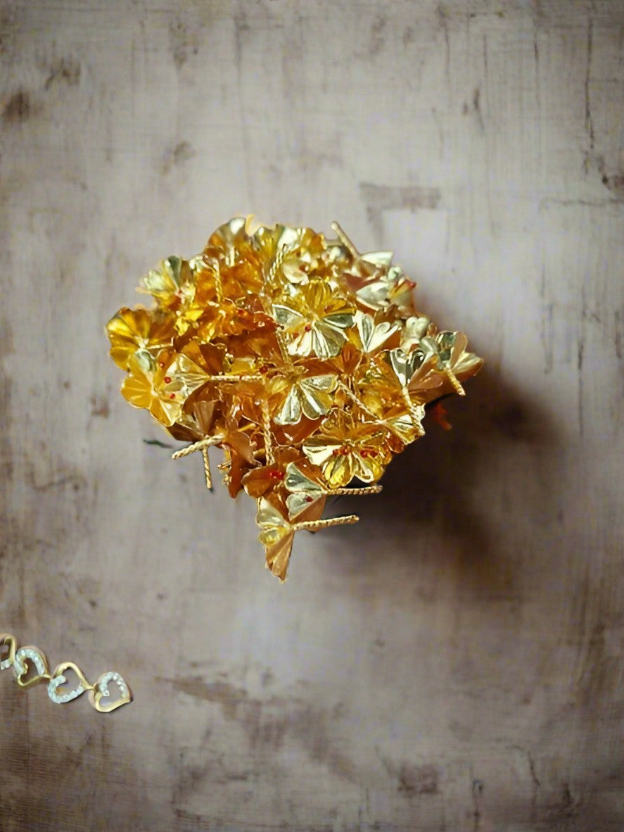 german silver golden flower pooja flowers set of 108 flowers for pooja