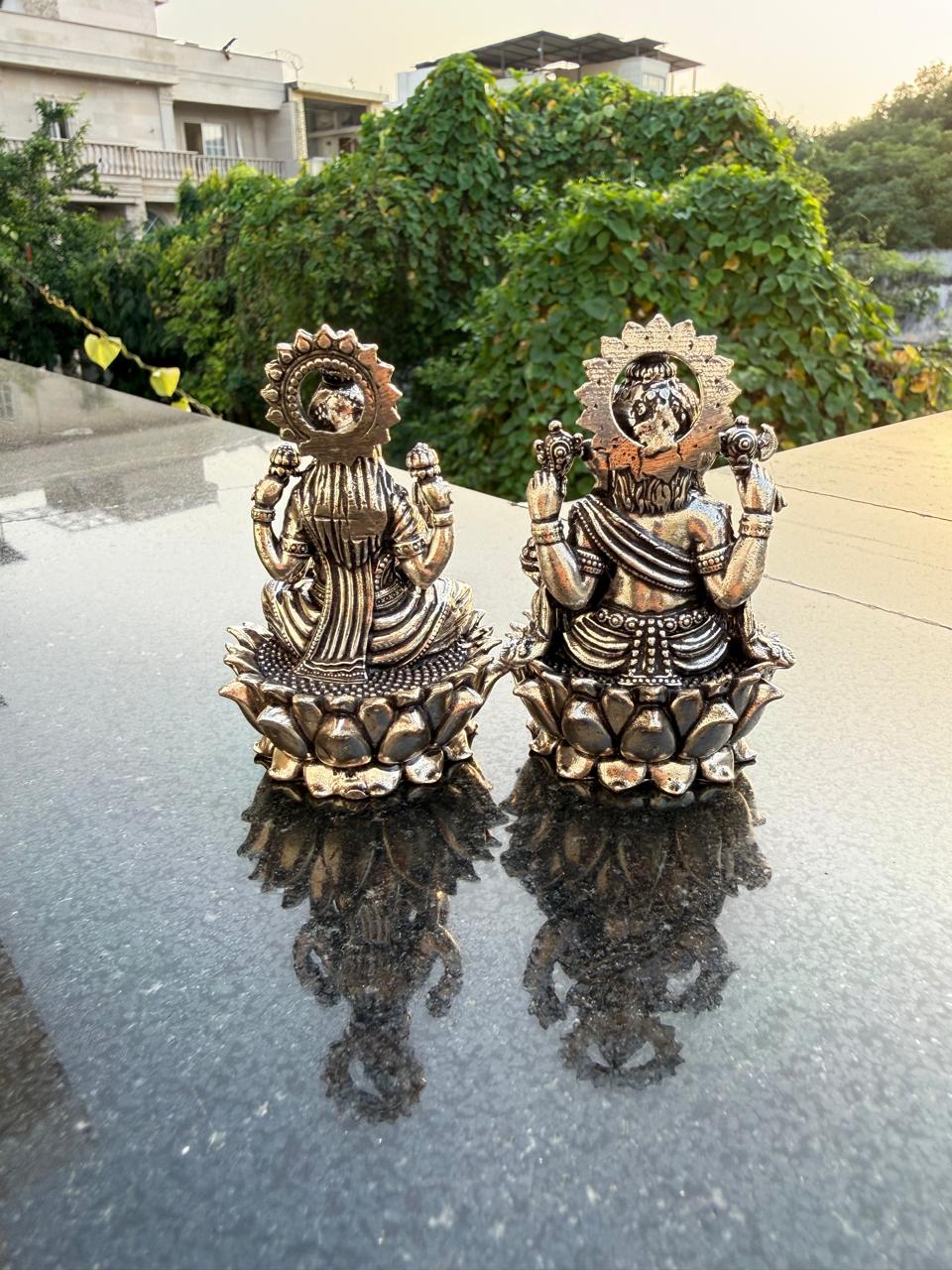 German Silver Ganesh Kalash with Lakshmi Ganesh Idol – Diwali & Housewarming Pooja Décor