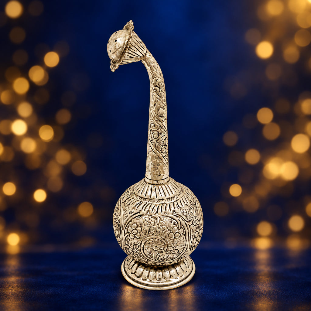 German Silver Rose Water Dispenser – Elegant Pooja & Festive Décor