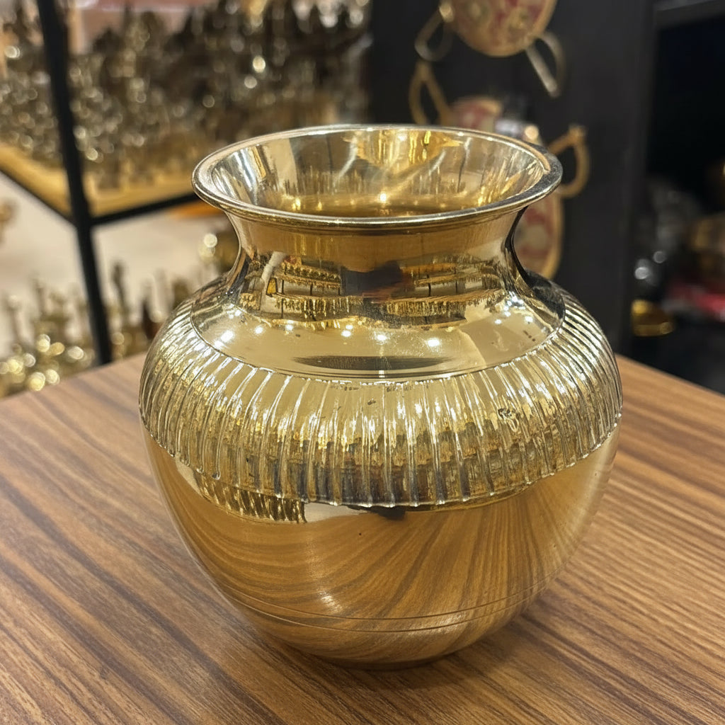 Brass Kalash – Traditional Sacred Pot for Pooja & Auspicious Rituals