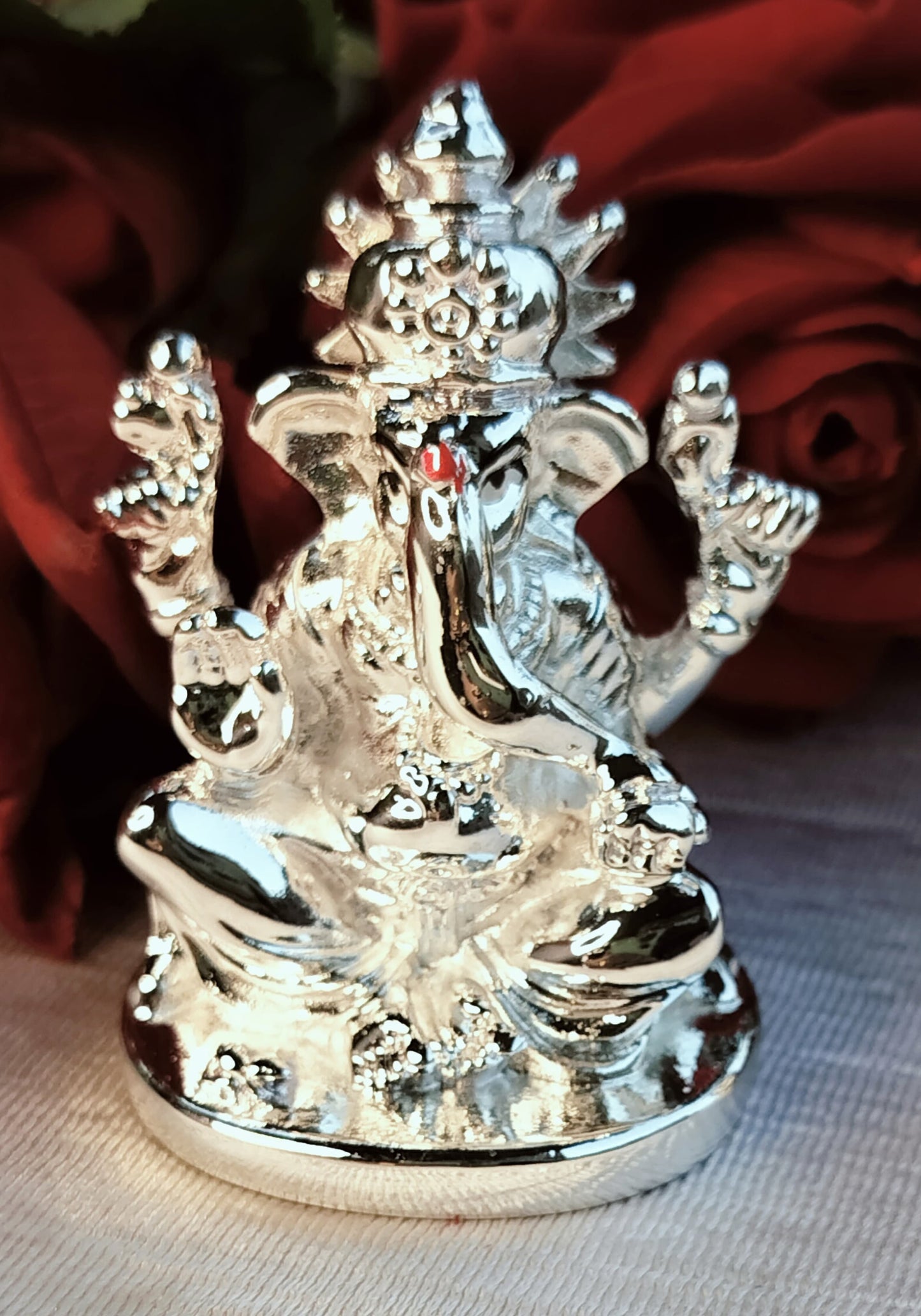 German silver Laxmi ganesh set for diwali/ housewarming/ temple home / gift item