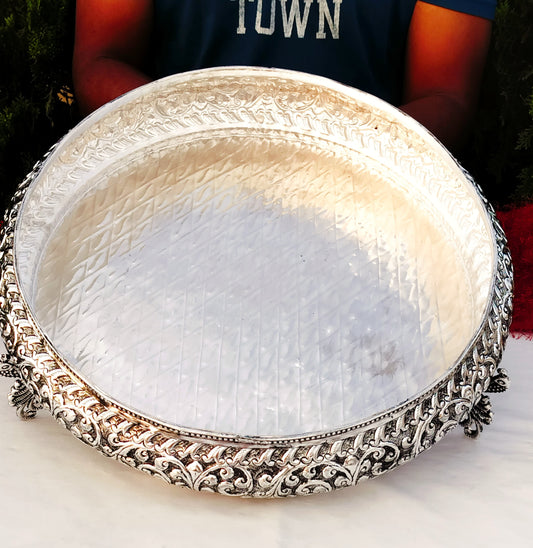 Antique German silver heavy gauge urli bowl for snacks/fruits/tea light holder/ diwali décor/ gift item