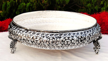 Antique German silver heavy gauge urli bowl for snacks/fruits/tea light holder/ diwali décor/ gift item