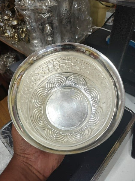 pure German silver 7" bowl for sweets/fruits/gift item/prasadam