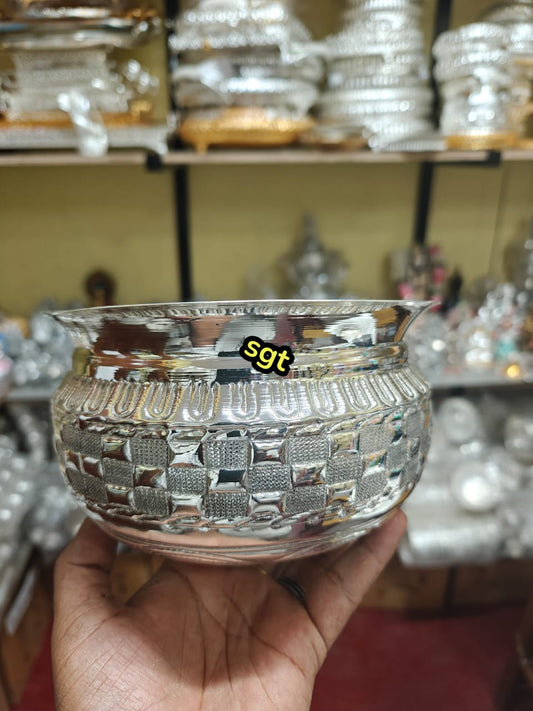 pure German silver 7" bowl for sweets/fruits/ gift item/ prasadam