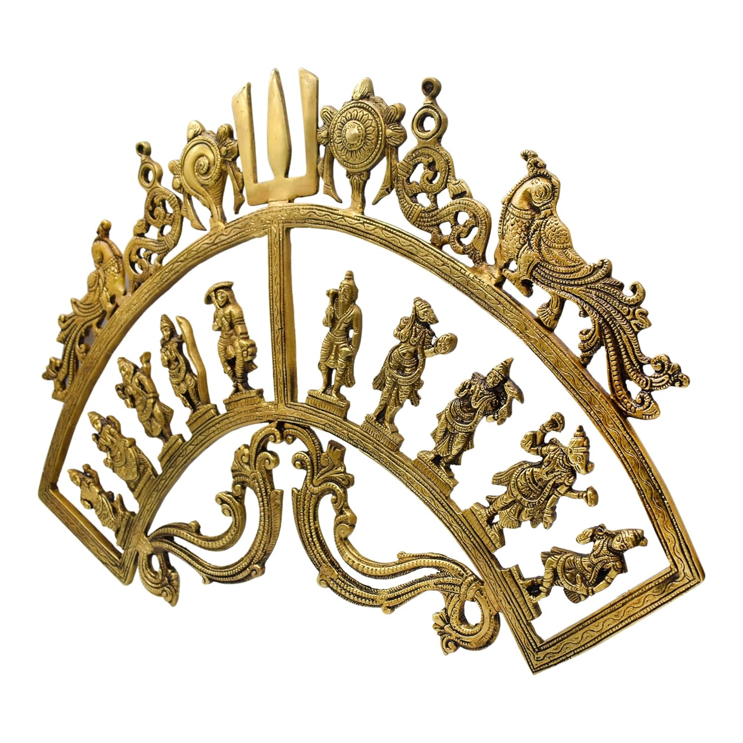 Brass Vishnu das Avatar Wall Hanging