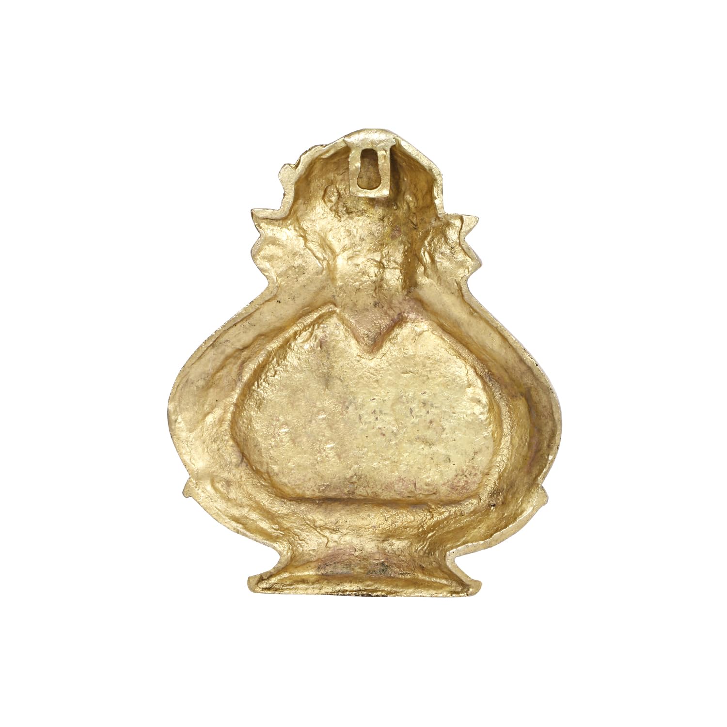 Brass lakhmi Ganesh Carved on a Fully Carved Kalash Wall Hanging/Table top showpiece/Home décor/Gift Item/Temple