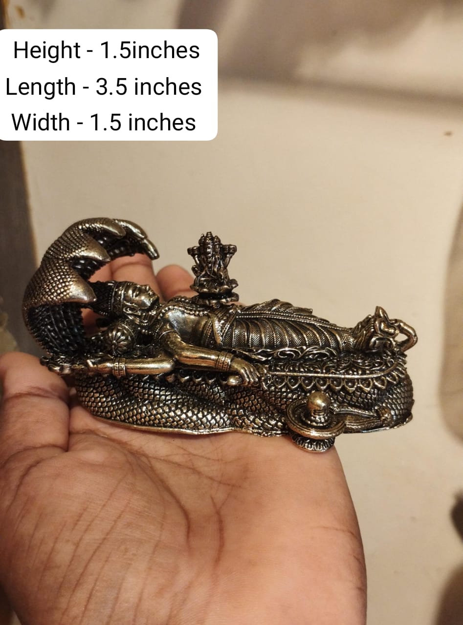 Handcrafted Brass Small Vishnu on Sheshnag – Divine Home Décor & Spiritual Gift