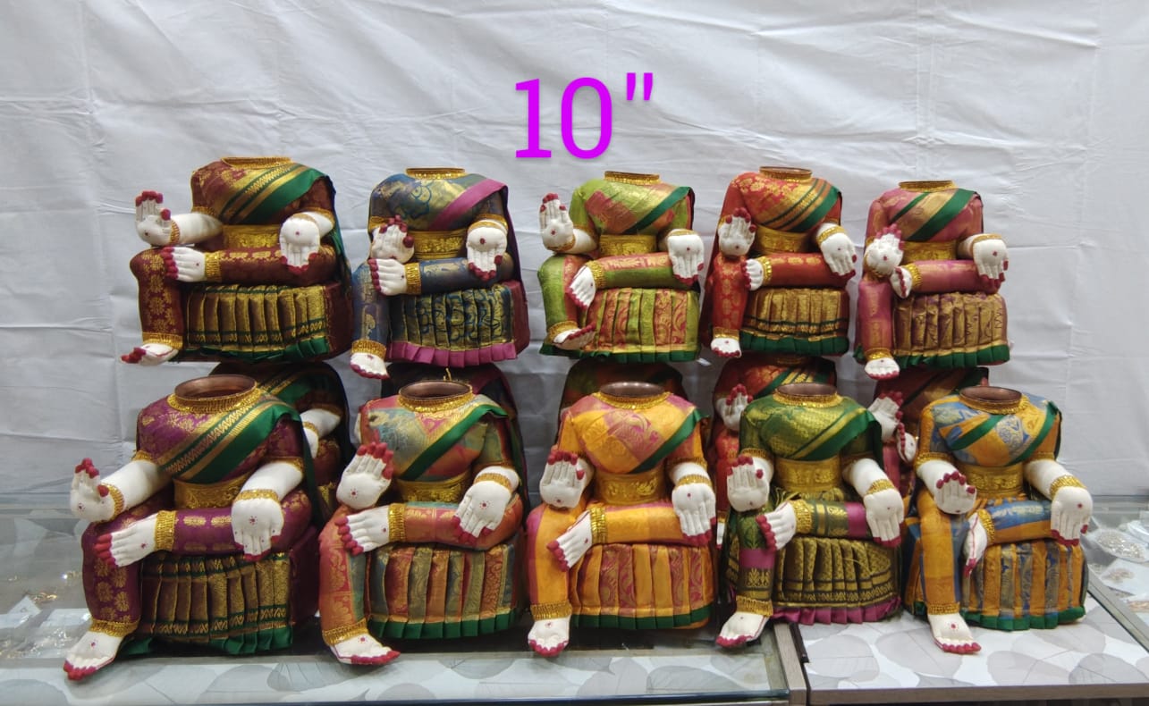 Lakshmi Doll for Varalakshmi Pooja – 10" Traditional Decor Idol