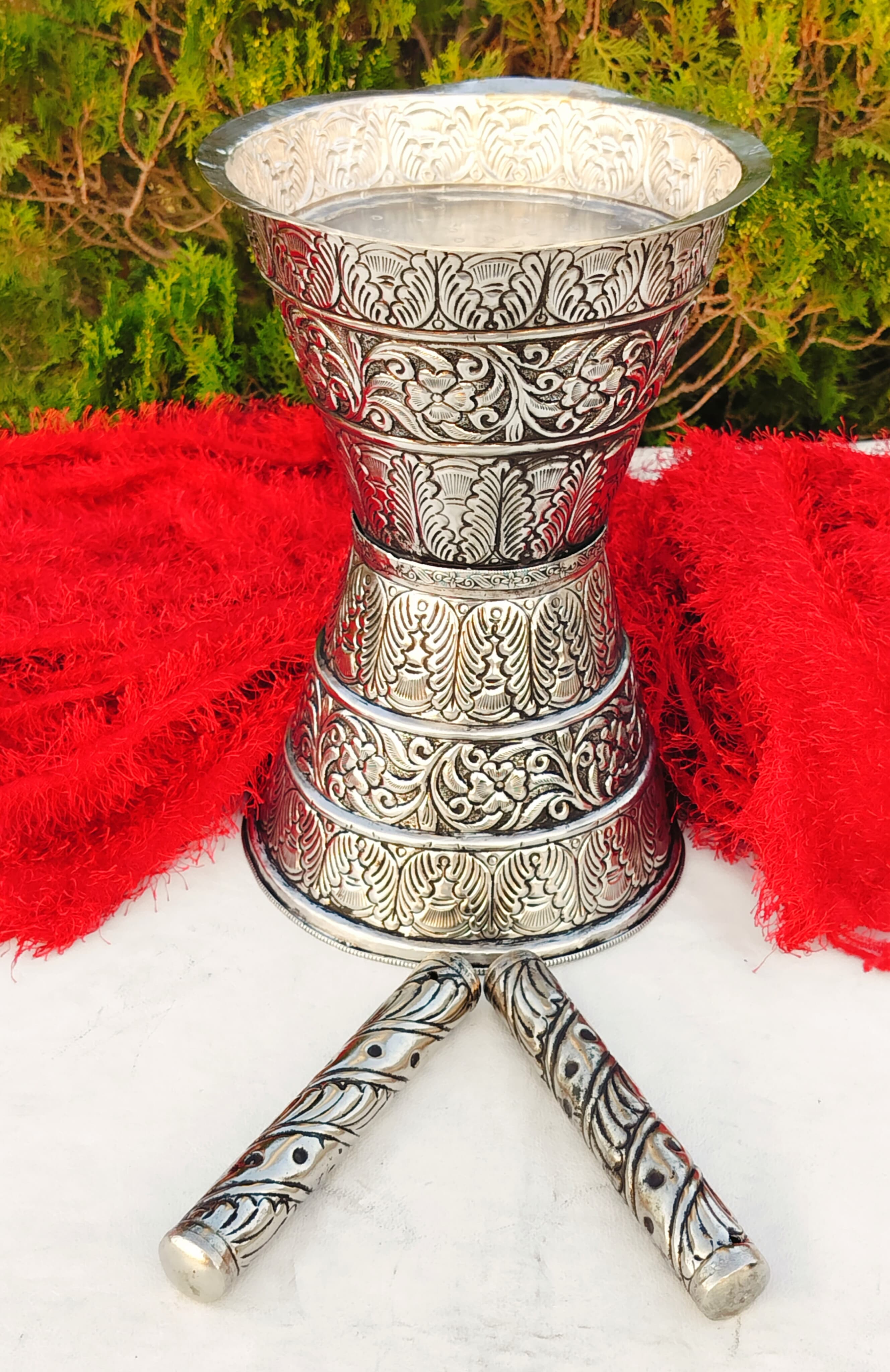 Antique finish German silver ROLU ROKALI set for wedding/ festival