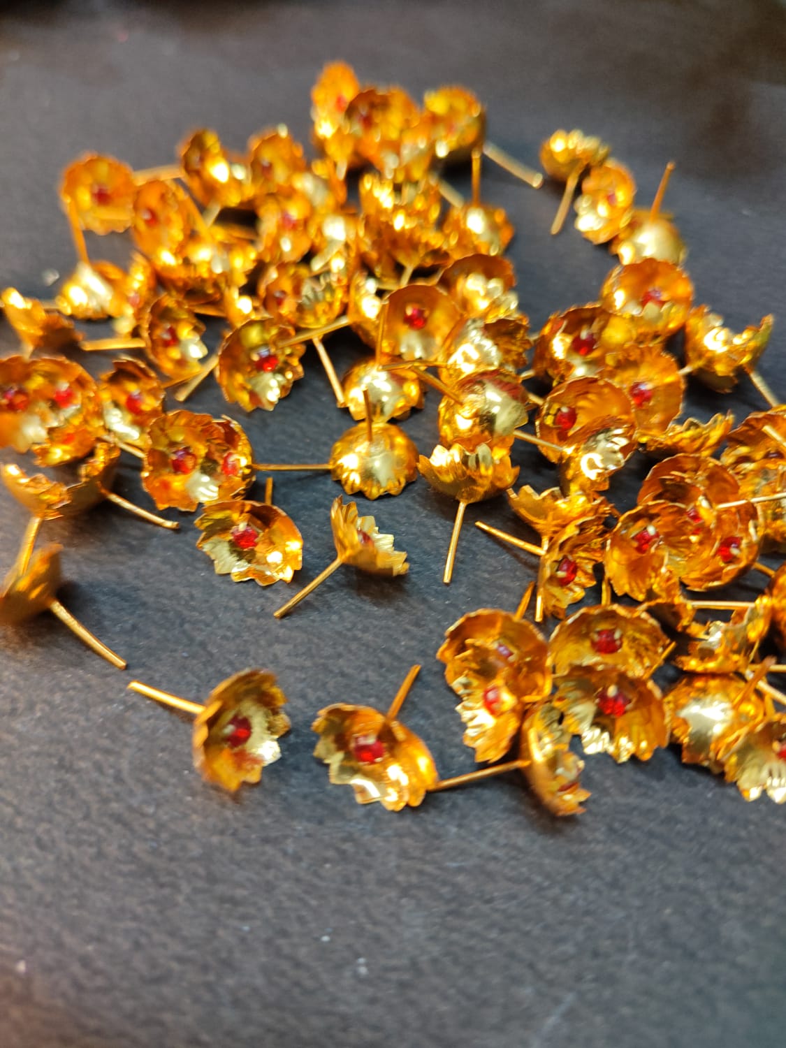 german silver 108 pieces golden flower set for varalakshmi pooja/ housewarming pooja