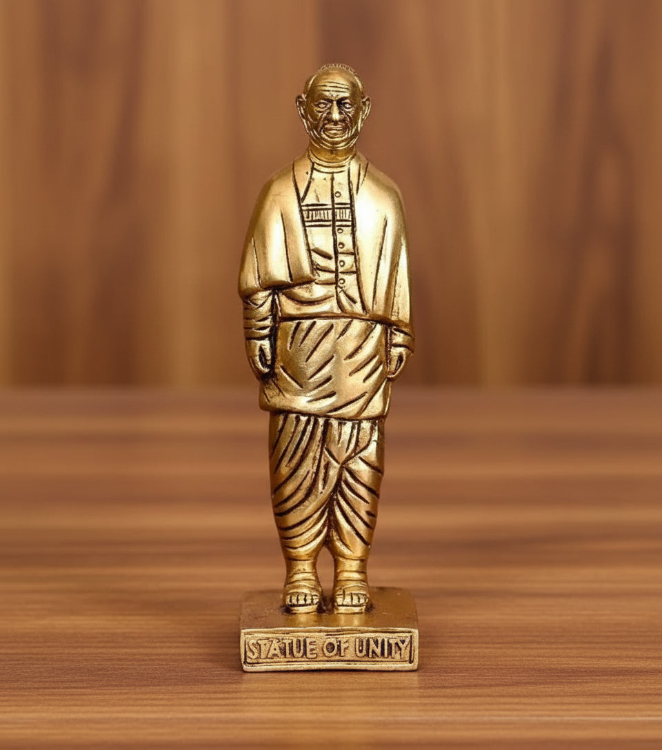 Brass Statue of Unity – Sardar Vallabhbhai Patel Idol for Home & Office Décor / Gift Item