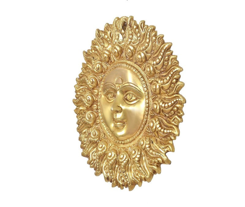 Brass Sun Wall Hanging – Surya God Idol for Home & Temple Décor