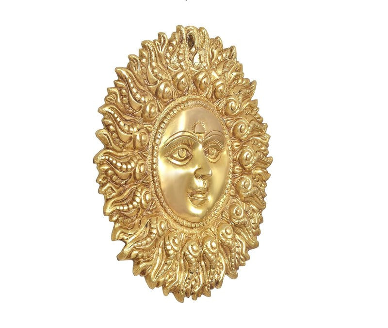 Brass Sun Wall Hanging – Surya God Idol for Home & Temple Décor