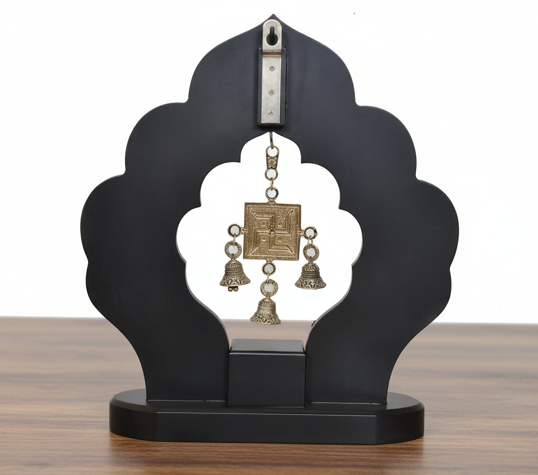 Brass Dasavatar with Wooden Frame – Vishnu’s Ten Incarnations for Home & Temple Décor