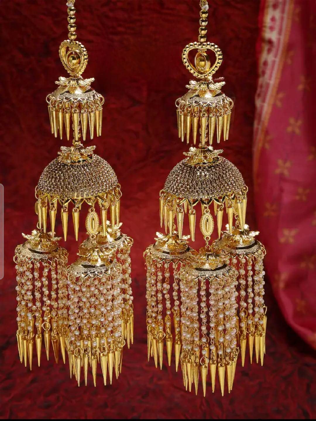 Brass Metal Bridal Golden Color kaleere/kalire for Wedding, punjabi traditional bridal kaleere