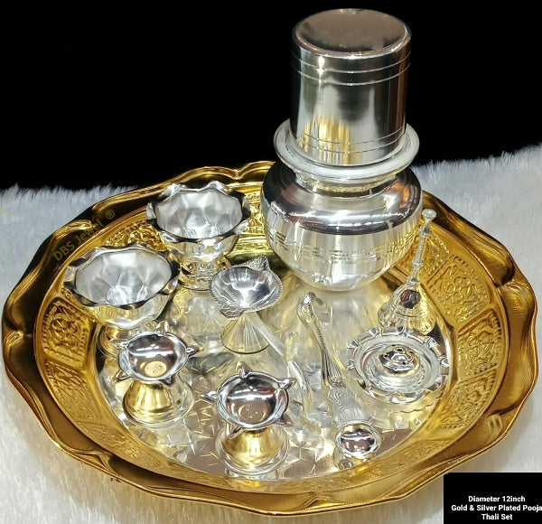 Silver and Golden Plated for Housewarming Pooja/Diwali Festival