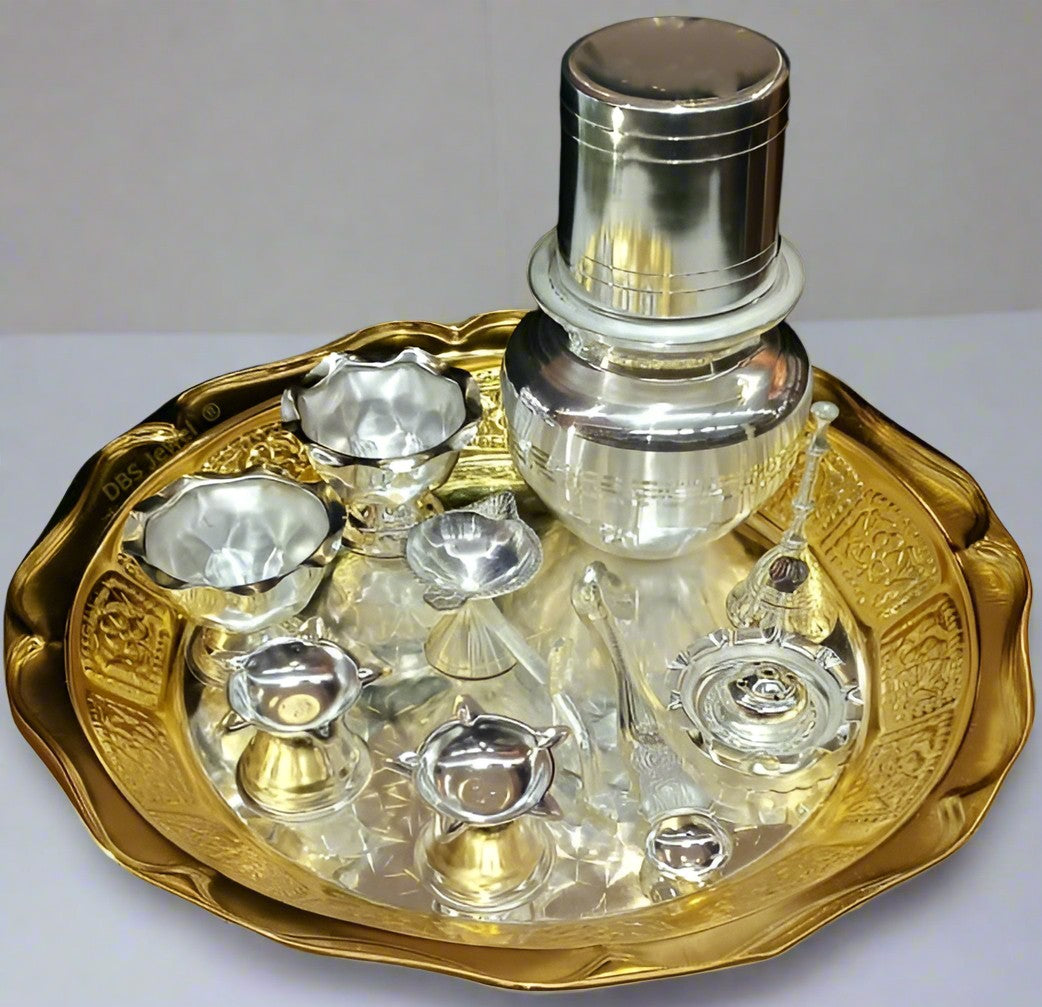 Silver and Golden Plated for Housewarming Pooja/Diwali Festival