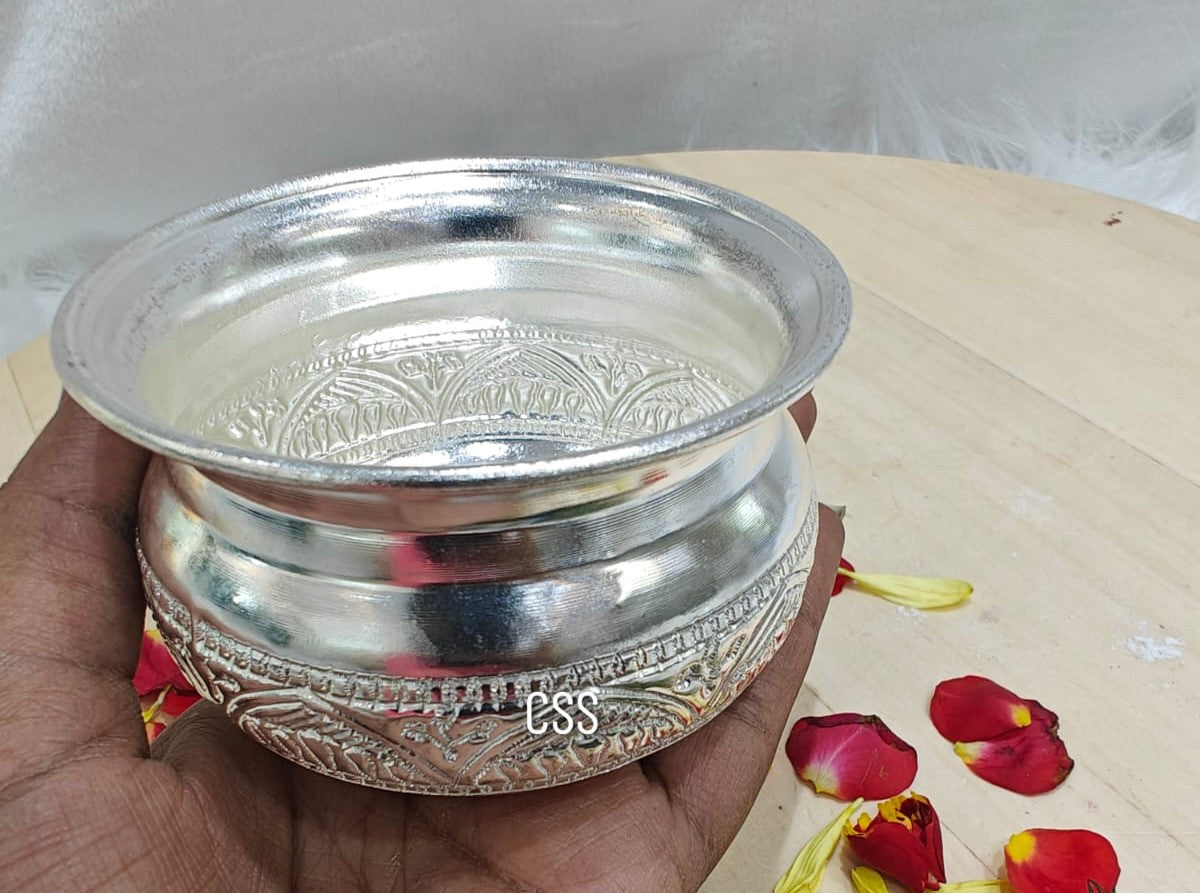 German silver set of 10 bowls for snacks/gift item/ prasadam/ pooja/diwali/housewarming pooja