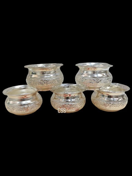 German silver set of 10 bowls for snacks/gift item/ prasadam/ pooja/diwali/housewarming pooja