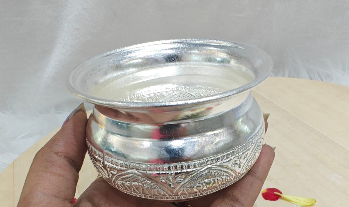 German silver set of 10 bowls for snacks/gift item/ prasadam/ pooja/diwali/housewarming pooja