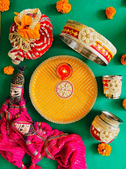 Sajni Karwacauth pooja thali set