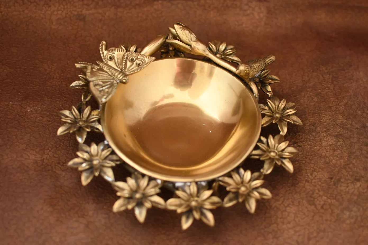 Brass Butterfly urli Bowl for Home décor/Gift Item
