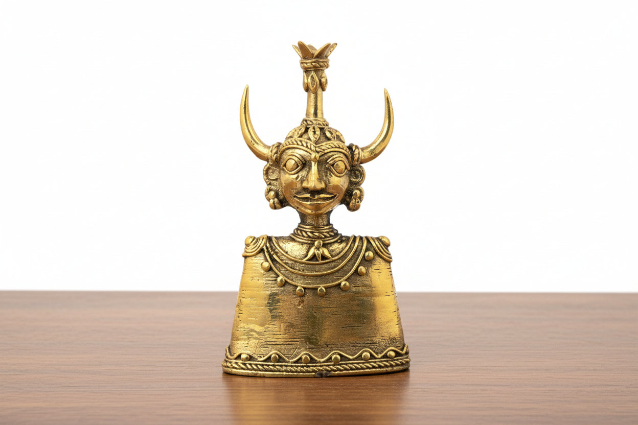 Handcrafted Tribal Couple – Dhokra Brass Table Top Décor