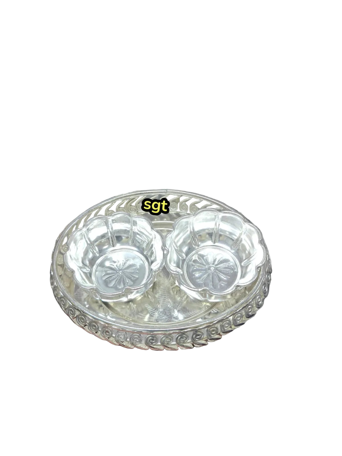 German Silver Tray with Bowls Set – Gift & Snacks Serving