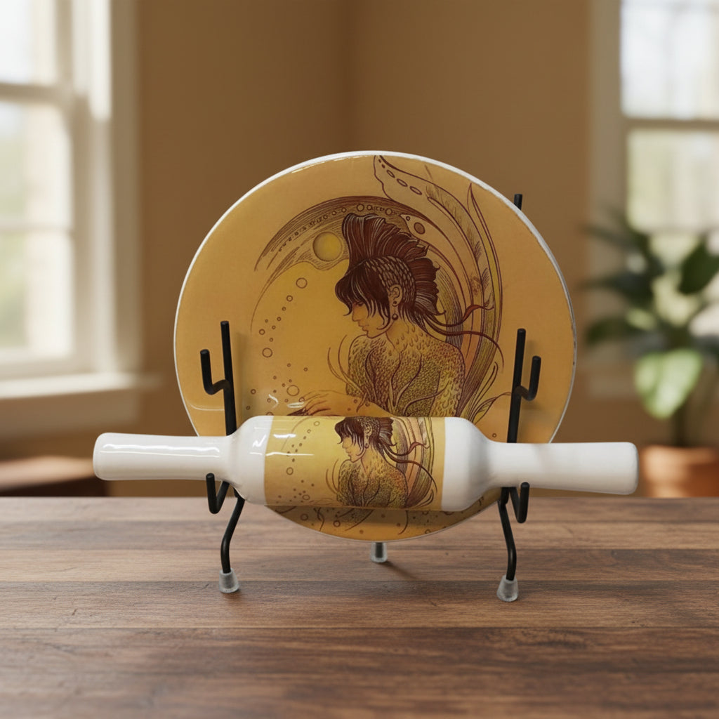 Beautiful Marble chakla belan/Rolling pin/Rolling Board