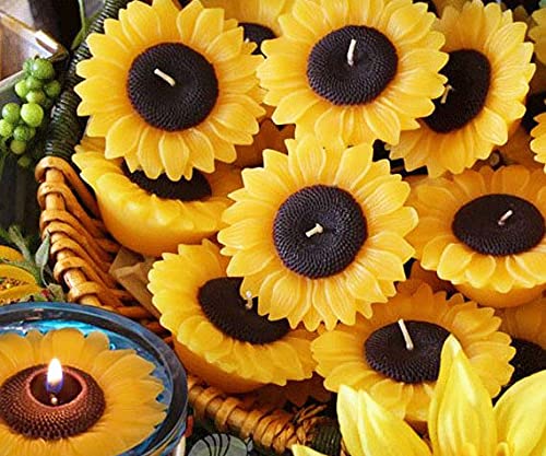 Sunflower Candle Set of 5 Pieces for Home décor/Diwali Gift Item